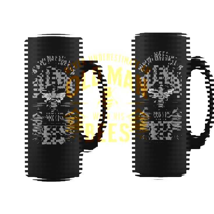 Vintage Never Underestimate An Old Man Beekeeper Coffee Mug