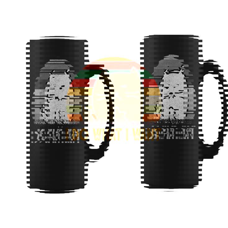 Vintage I Do What I Want Cat Lovers Taza de café