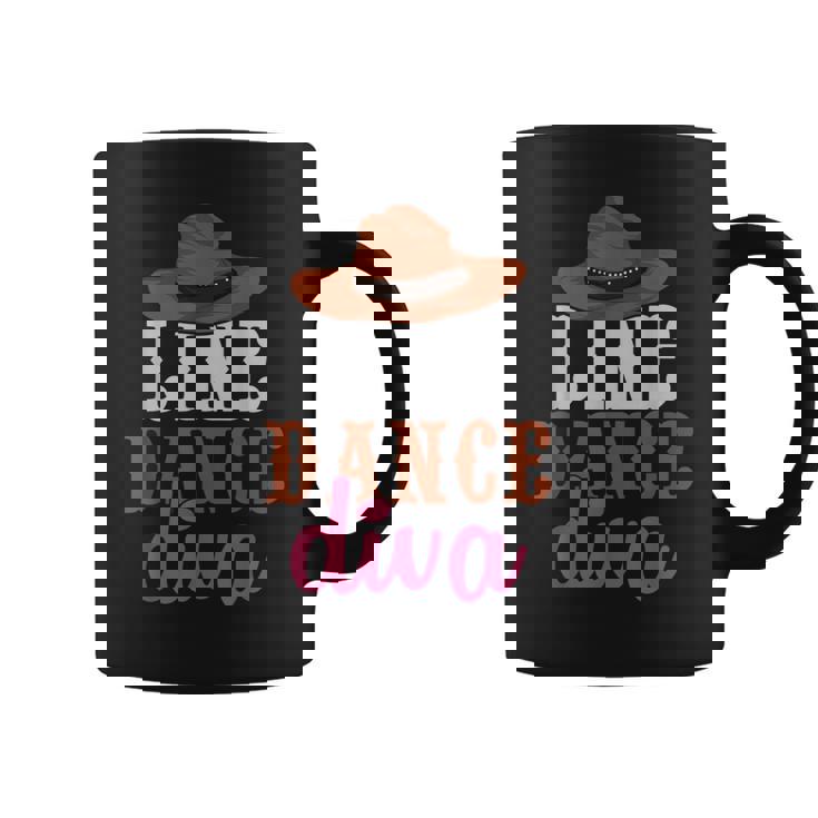 Western Country Line Bailarina Es Niñas Diva Line Dance Taza de café