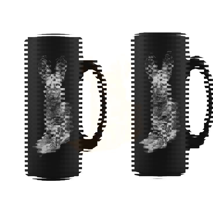 Wild Dog Making Eye Contact For Wild Dog Fans Graphic Print Coffee Mug