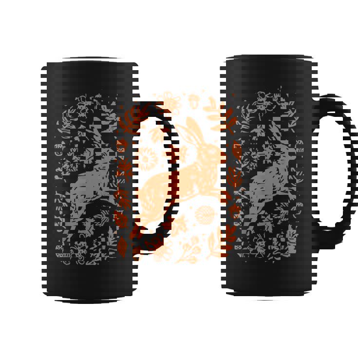 Wild Hare Rabbit Wildlife Cottagecore Aesthetic Autumn Fall Graphic Print Coffee Mug