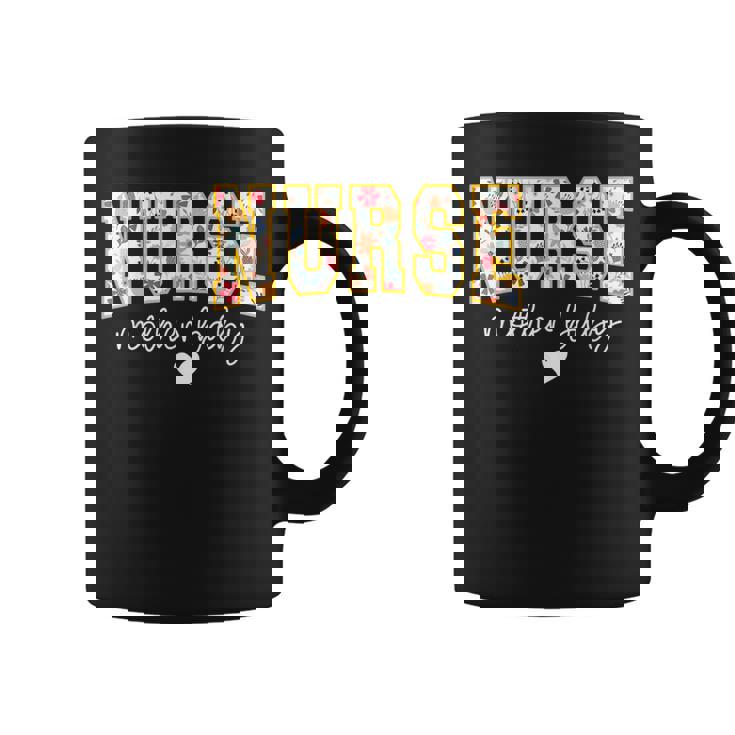 Wildflower Mother Baby Nurse Mother Baby Crew Floral Nurse Graphic Print Coffee Mug