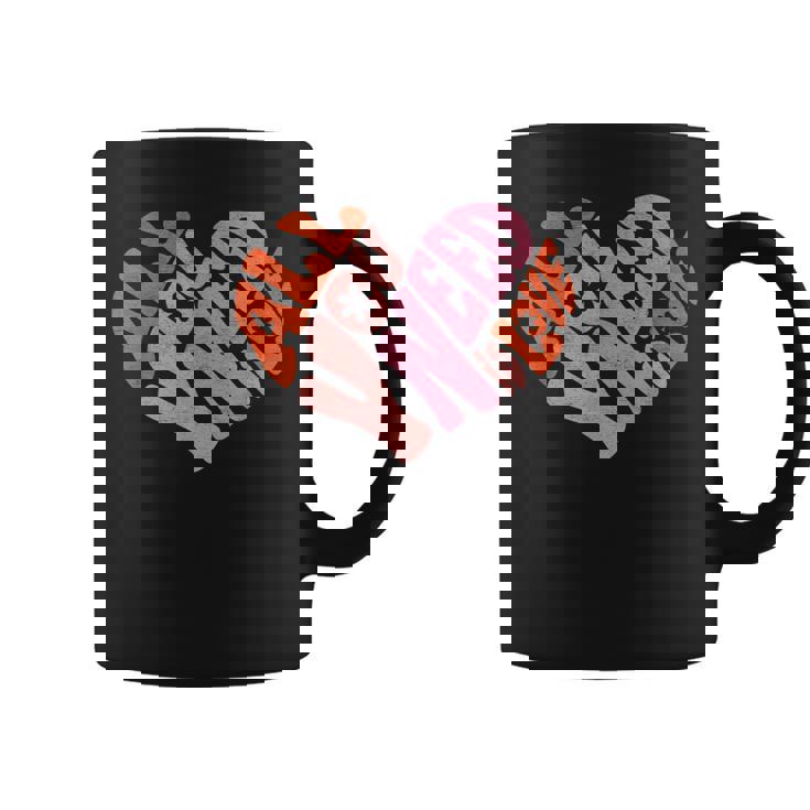 Women's All You Need Is Love Retro Groovy Vintage Heart Girl Graphic Print Coffee Mug