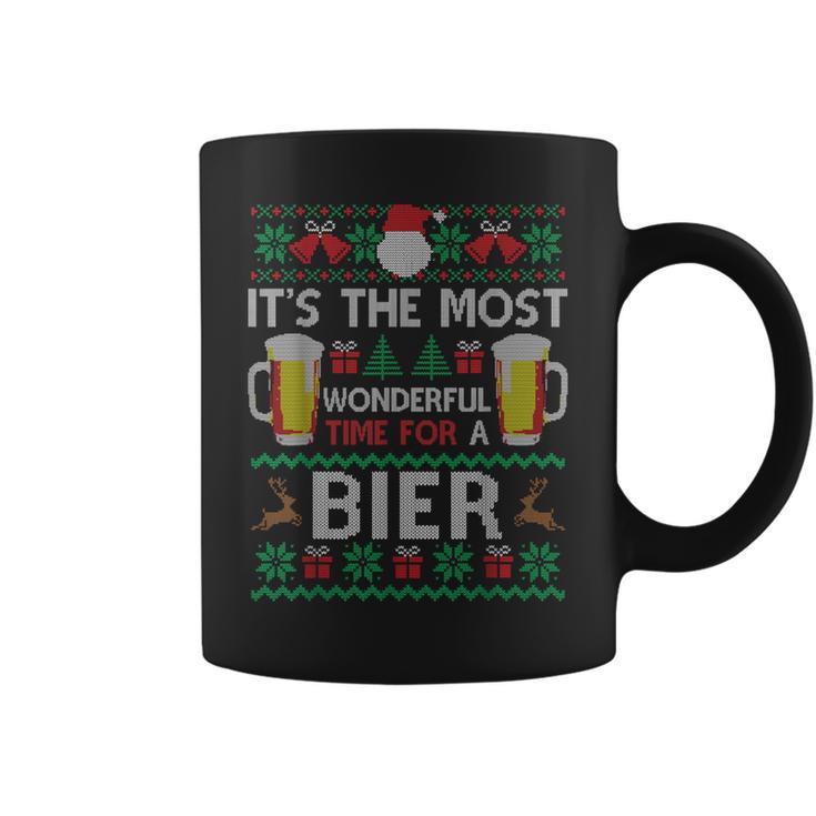 Most Wonderful Time For A Beer Ugly Christmas Sweater Tassen