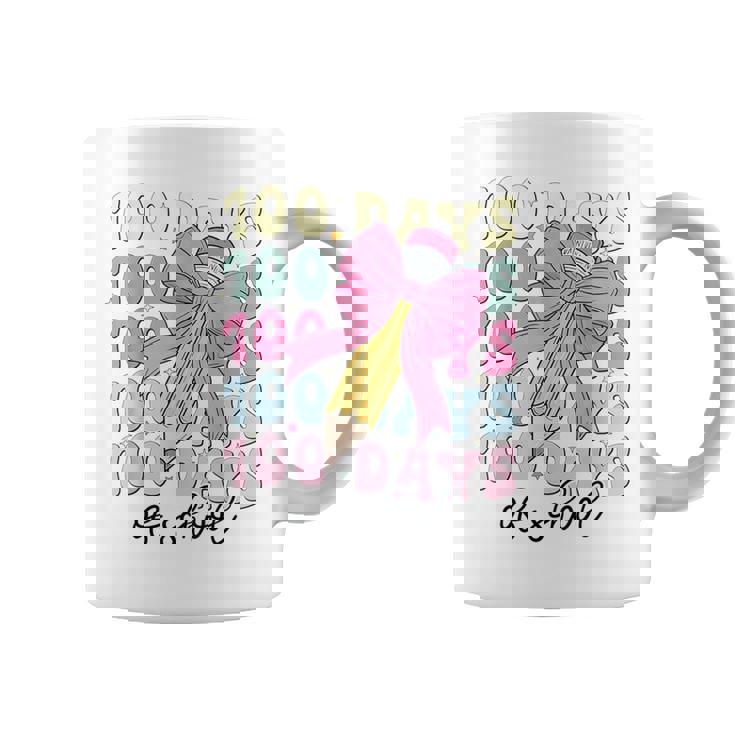 100 Days Of School Girls Coquette Bow 100Th Day Of School Coffee Mug