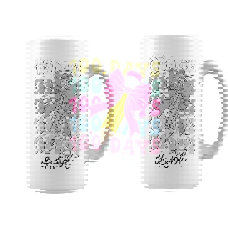 100Th Days Of School Girls Coquette Bow 100Th Day Of School Coffee Mug