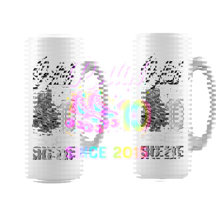 10Th Birthday Girl 10 Year Old Roller Skate Skating Coffee Mug