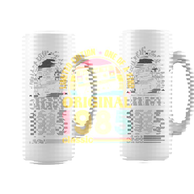 40 Cumpleaños 40 Años Hombre Intage 1985 Regalo Manga Larga Taza de café