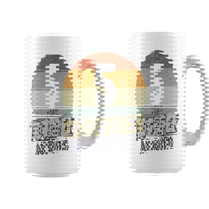 5º Aniversario De Boda Matrimonio Parejas 5 Años Juntos Taza de café