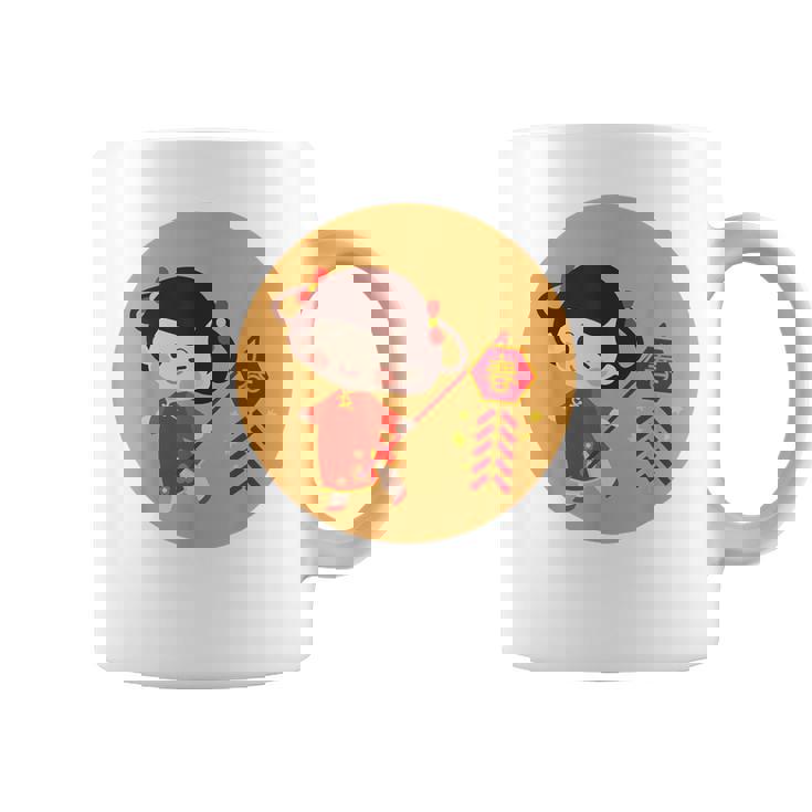 Adorable Chinese New Year Girl Women Coffee Mug