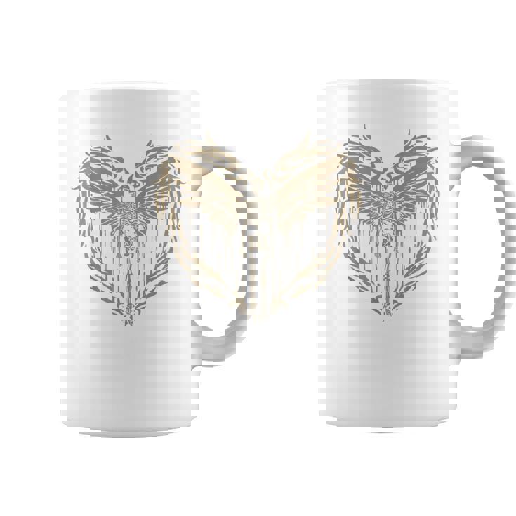 Aesthetic Fairy Wings Skeleton Alt Grunge Taza de café
