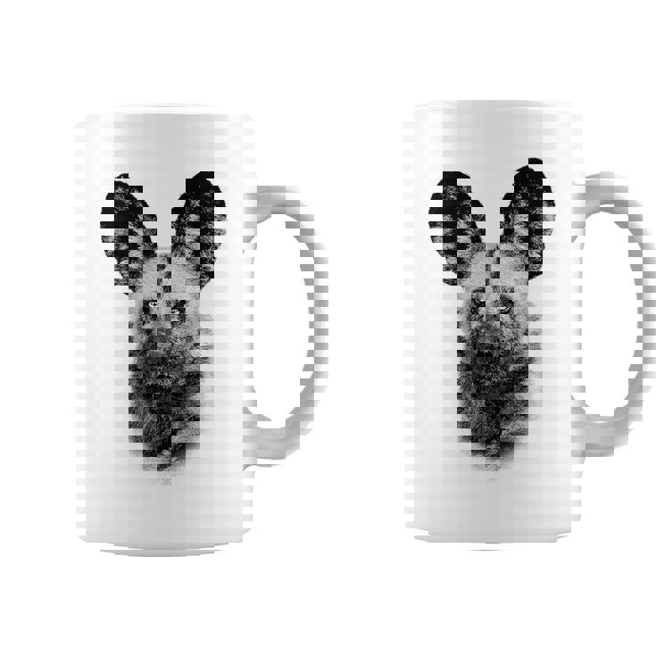 African Painted Dog Close-Up For Wild Dog Fans Graphic Print Coffee Mug