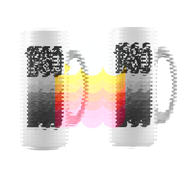 Años 80 Estilo Retro Cumpleañosintage 1980 Taza de café