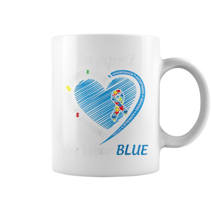 Autismo Arco Iris En Abril Usamos El Mes De Concientización Sobre El Autismo Azul Taza de café