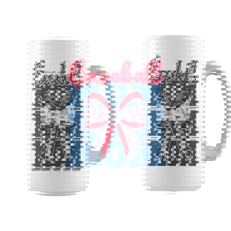 Baseball Mom Coquette Bow Sport Mama Coffee Mug