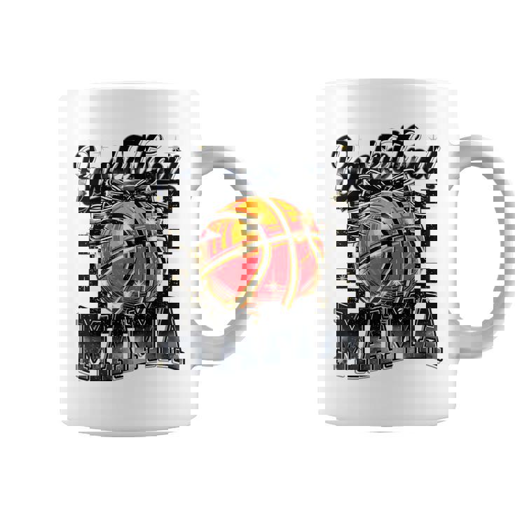 Basketball Mama Coquette Bow Game Day Sports Lover Mom Coffee Mug