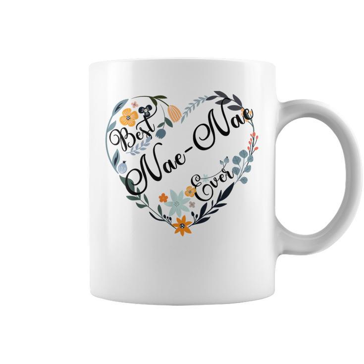 Best Nae-Nae Ever Heart Flower Blessed Grandma Mother's Day Coffee Mug