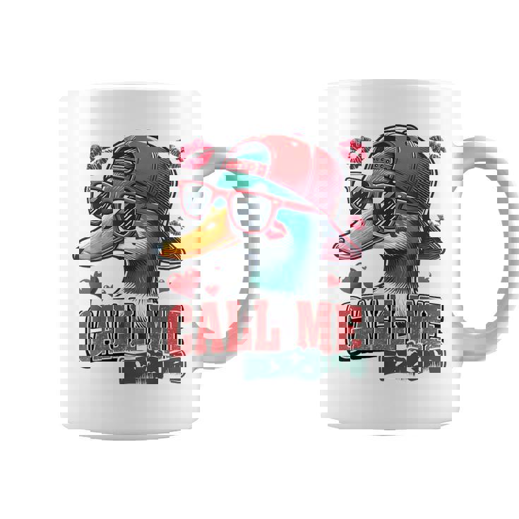 Boys Valentines Call Me Duck Hunting Kid Cute Cool Valentine Coffee Mug