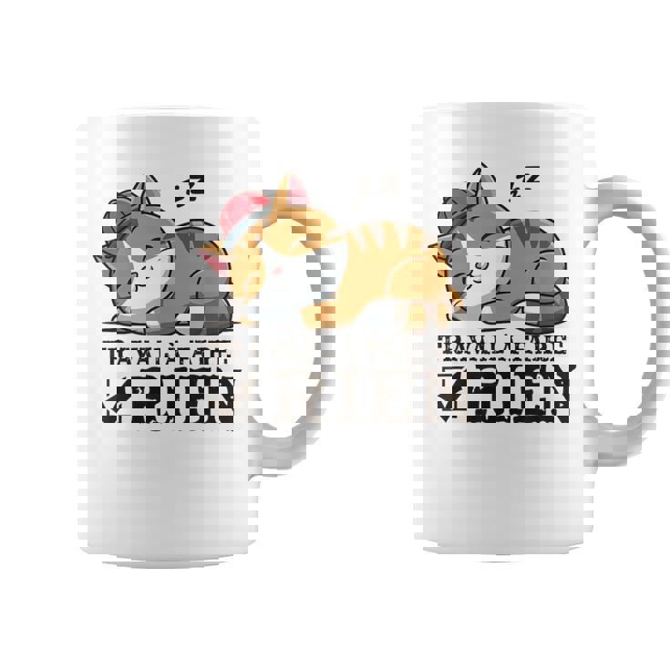 Chat Humour Travail À Faire Rien Idée Sommeil Flemme Tasse
