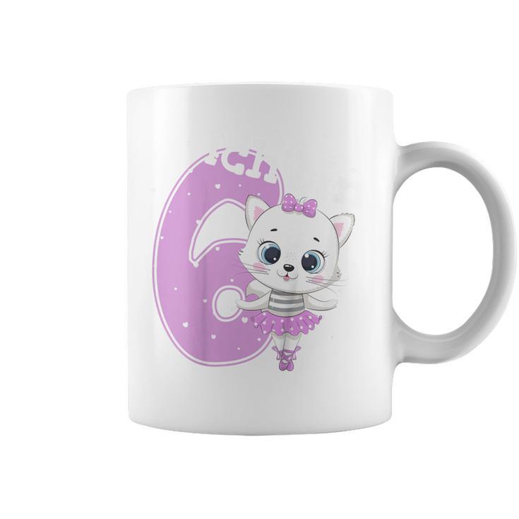 Children's Kitten Birthday Cat 6 Birthday Girls 6 Years Tassen