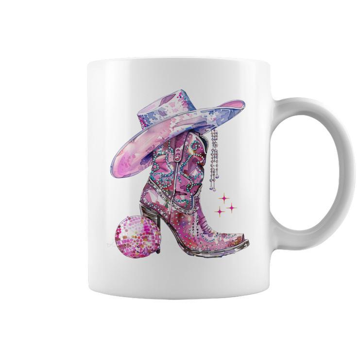 Cute Pink Cowgirl Boots Disco Western Country Cow Girls Tassen