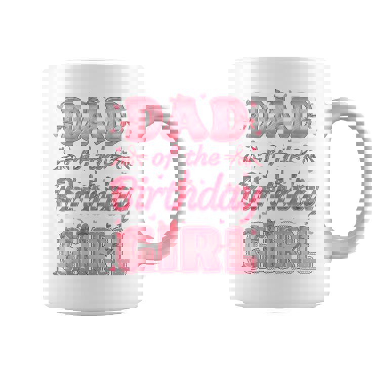 Dad And Mom Of The Birthday Girl Coquette Bow Family Party Coffee Mug