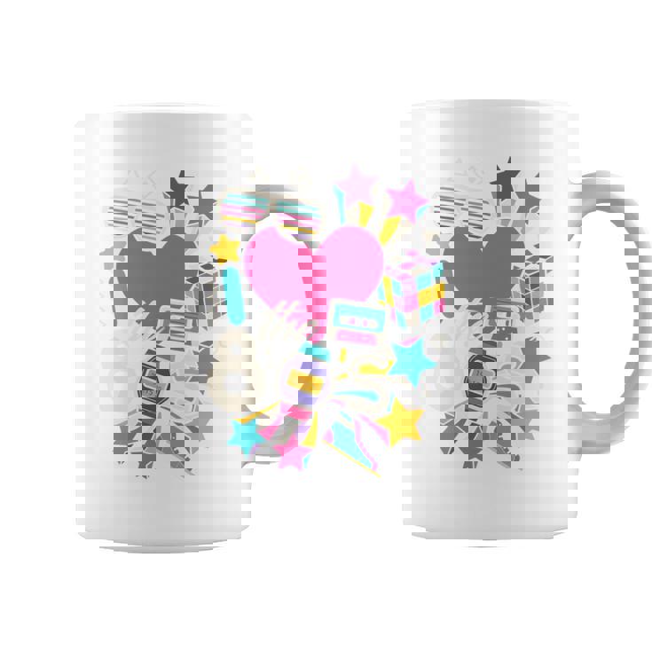 De Los Años 80 Baby 90S Made Me Love The 80S Retro Hombres Es Manga Larga Taza de café