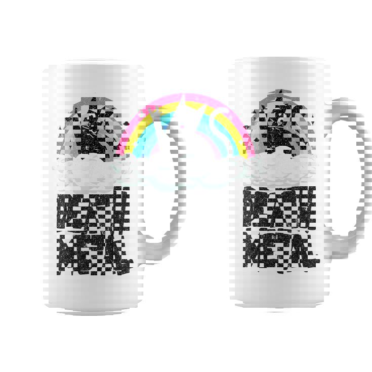 Death Metal Cat Satanic Banda De Punk Rock Para Niños Metal Rainbow Taza de café