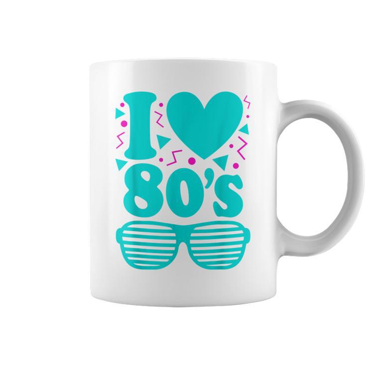 Disfraz De Fiesta Retro De Los Años 80 I Love The 80 Taza de café
