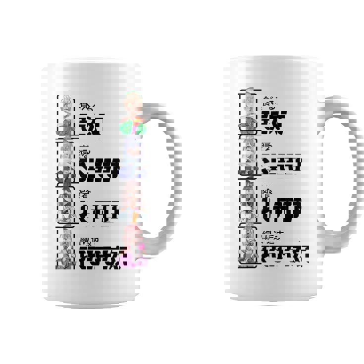 Eat Sleep K-Pop Repeat Regalo De Anime Kawaii De Pop Coreano Taza de café