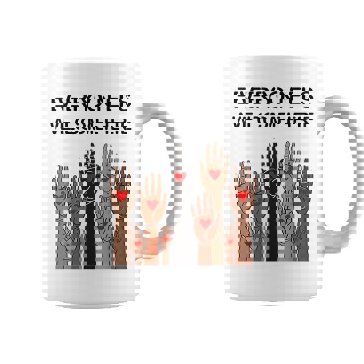 Everyone Is Welcome Here Idaho Teacher Taza de café