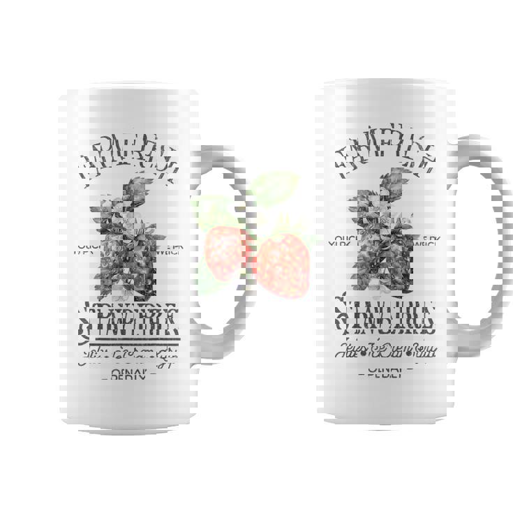 Farm Fresh Strawberries Vintage Strawberry Farmers Farm Coffee Mug