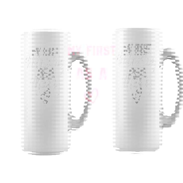 First Mother's Day As A Mommy Cute Letter Heart New Mom Coffee Mug