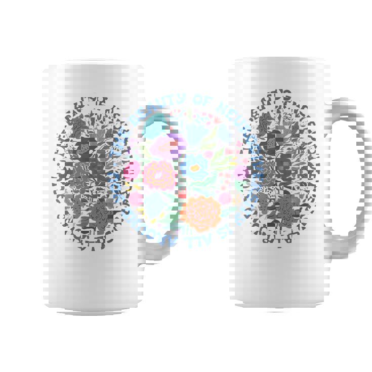 Floral Autism Neurodiversity Inclusion Sped Teacher BCBA Graphic Print Coffee Mug