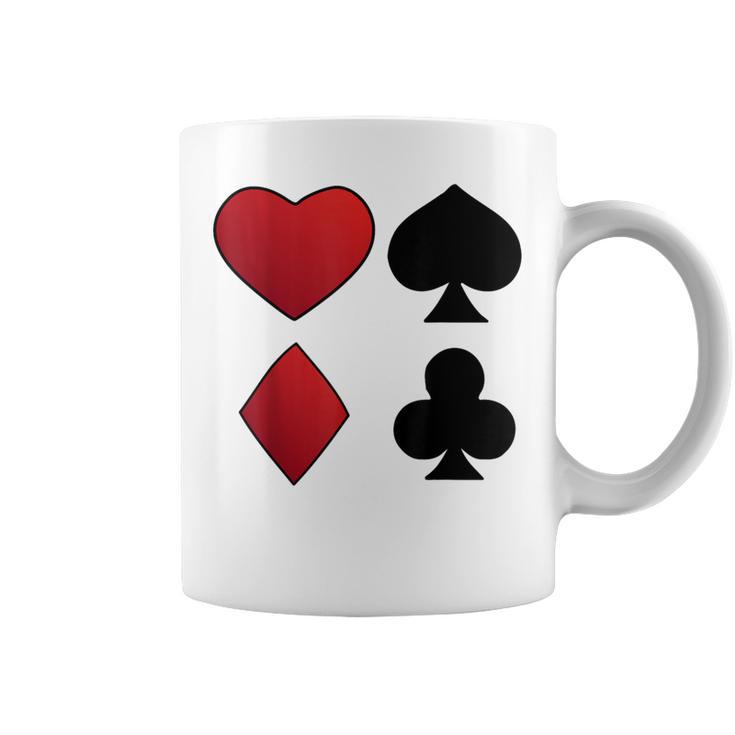 Poker Playing Cards Cross Heart Motif Card Fun Tassen