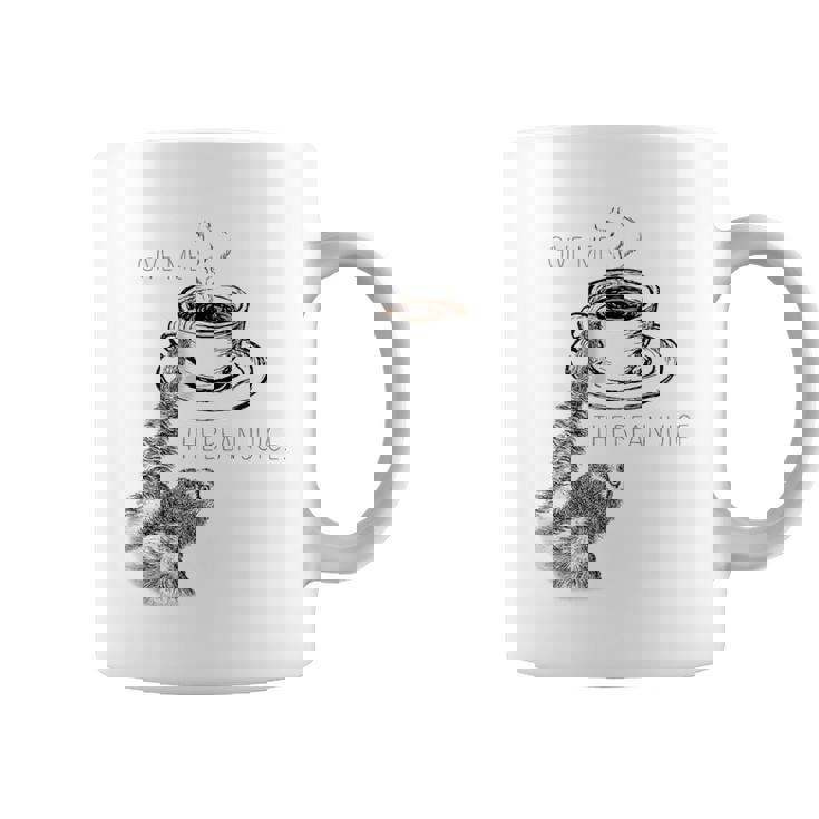 GIVE ME THE BEAN JUICE Sloth Shirt For Coffee Lovers Premium Graphic Print Coffee Mug