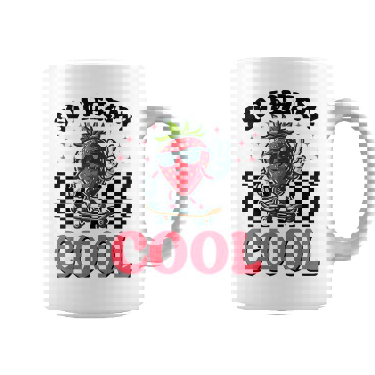 Groovy So Berry Cool Fruit Lover Strawberry Season For Boy Coffee Mug