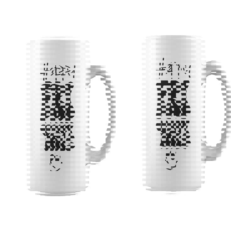 Happy Fri-Yay Teacher FriYay Groovy Smile Weekend Fun Friday Premium Graphic Print Coffee Mug