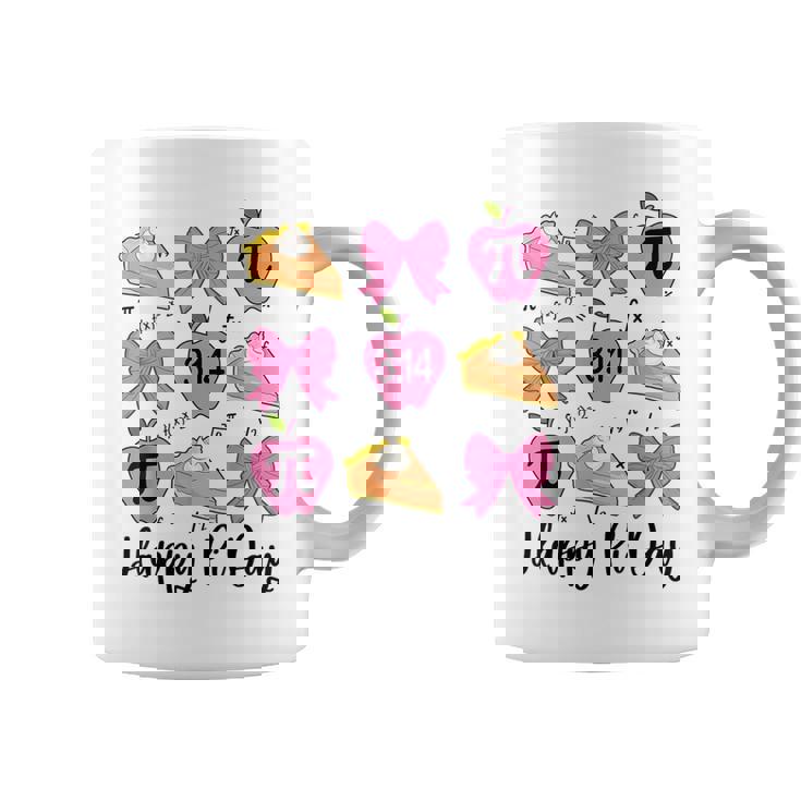 Happy Pi Day Coquette Bow Pie Numbers Math Teacher Science Coffee Mug