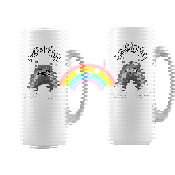 I Hate All Of You Dedo Medio Del Arco Iris Taza de café