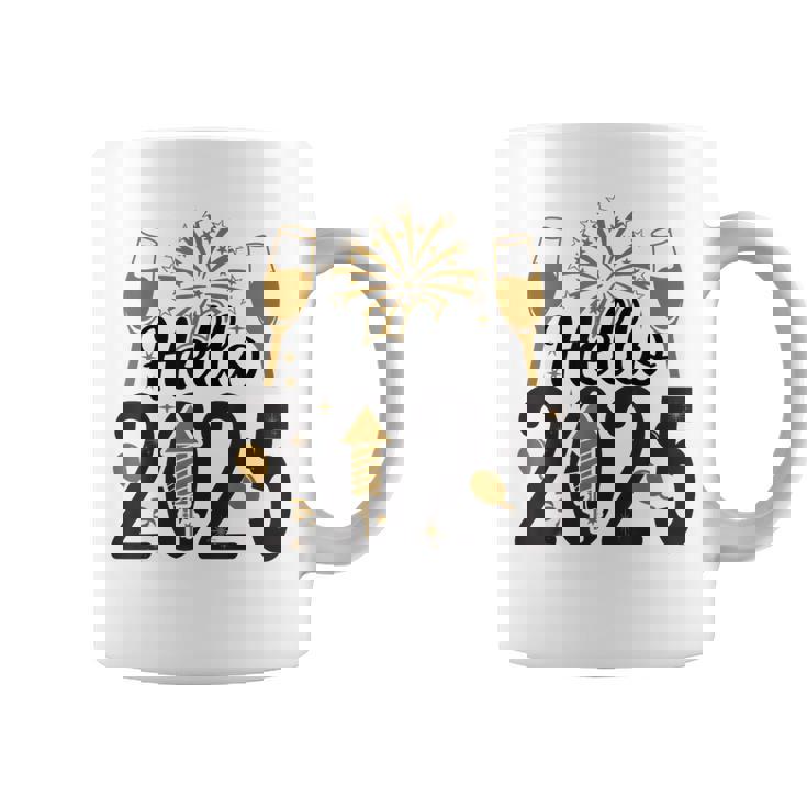 Hello 2025 Fête Réveillon Cadeau Nouvel An Festif Tasse