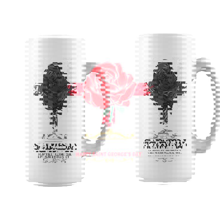 Idea De Traje Para El Día De San Jorges Para Niños Con Rosa Y Bandera Inglesa Cuello Taza de café