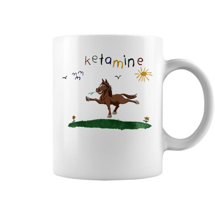 Ketamineintage Colourful Ketamine Horse Blue Tassen