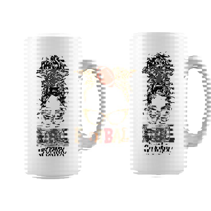 Leopard Messy Bun Grandma Life Football Grandma Coffee Mug