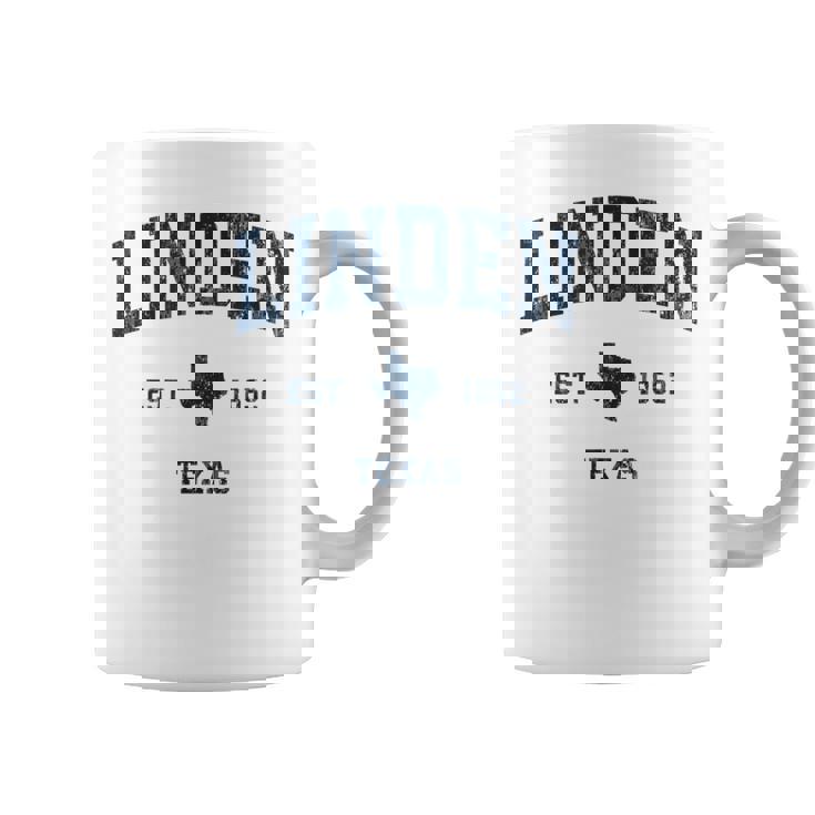 Linden Texas TX Vintage Athletic Navy Sports Graphic Print Coffee Mug