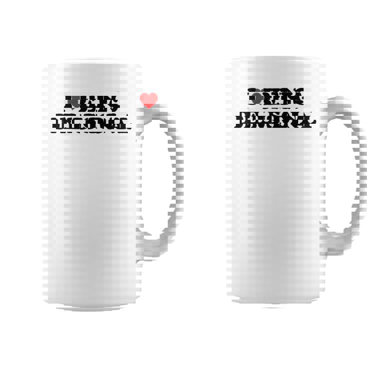 I Love Being Delusional Cita Divertida I Heart Being Delusiona Taza de café