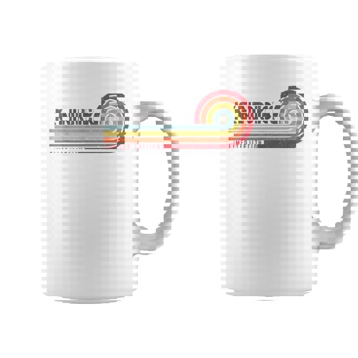I Love Kendrick Personalizado Retro Sunset Primer Nombre Taza de café