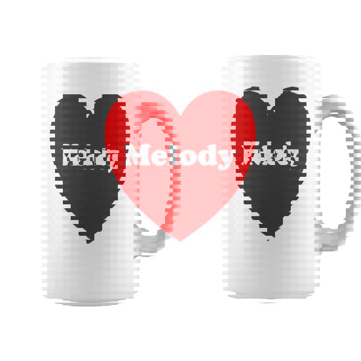 I Love Melody Heart Cute Melody Nombre Taza de café