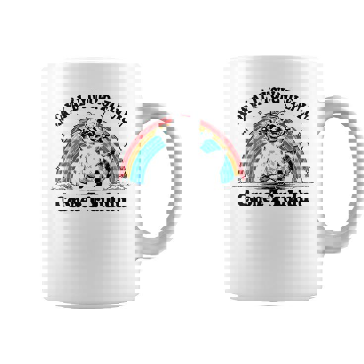 May All Your Delulu Come Trululu Racoon Mental Health Coffee Mug