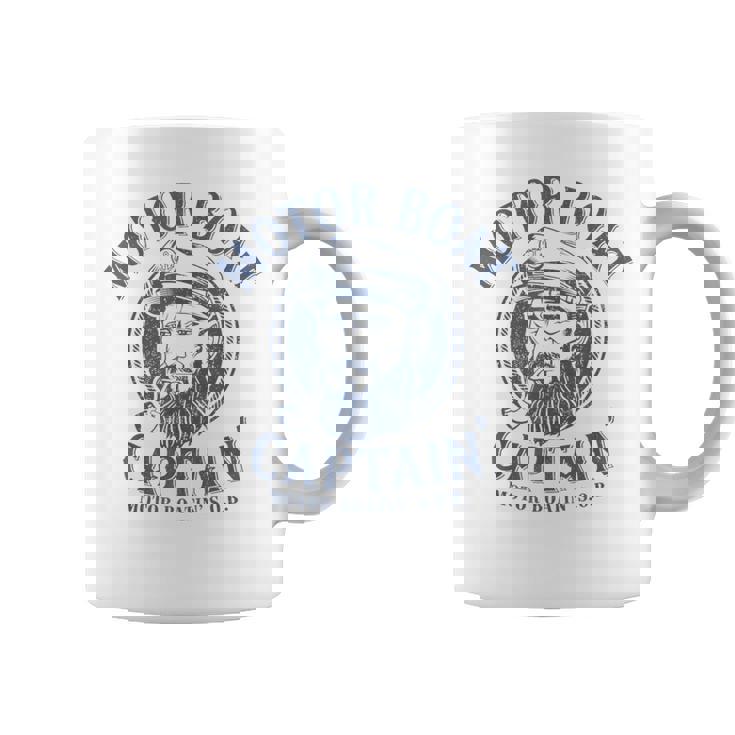 Motor Boat Captain Pontoon Boating Motor Boatin Lake Coffee Mug